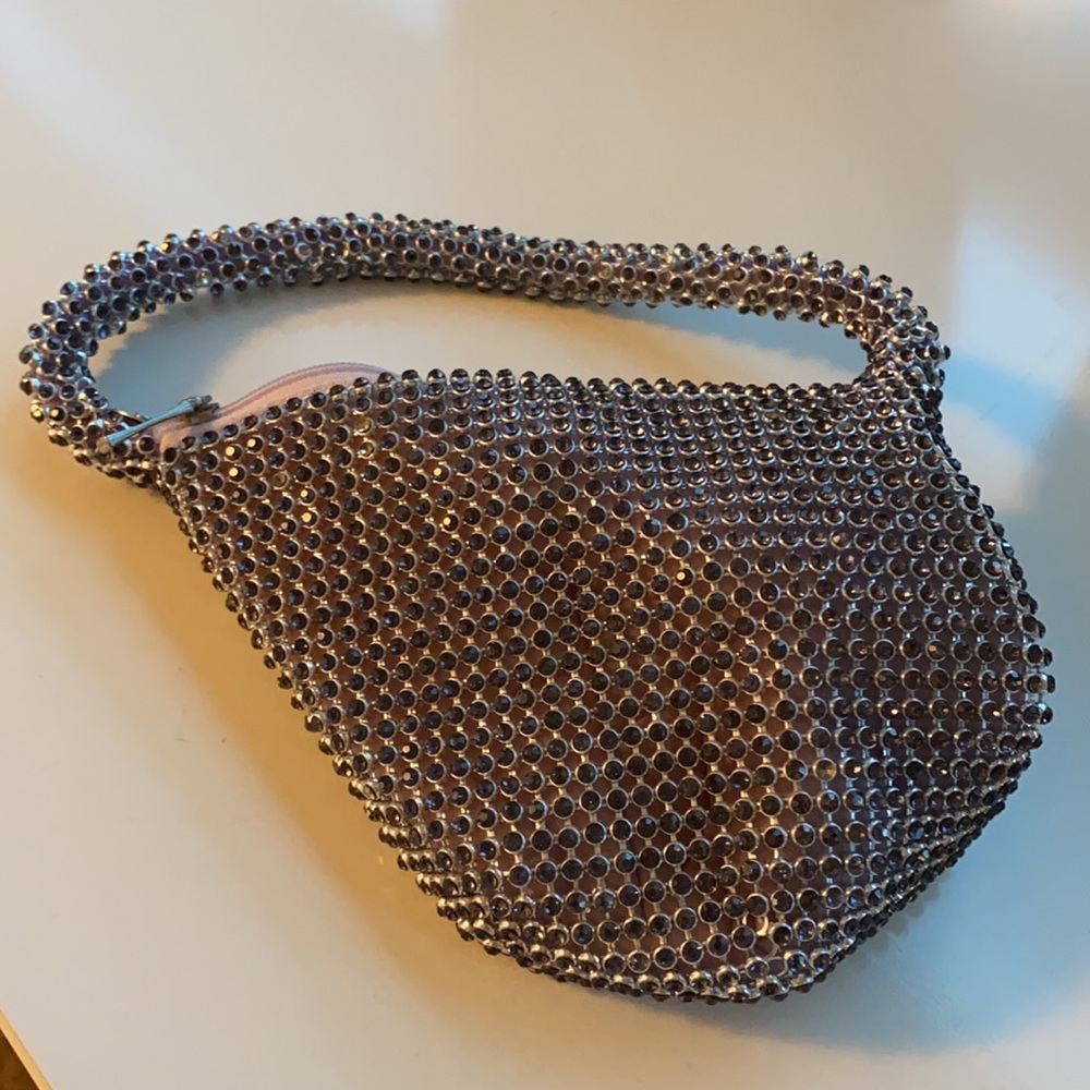 Cache Silver Sequin Wristlet Can Be Styled 2 Ways - image 4